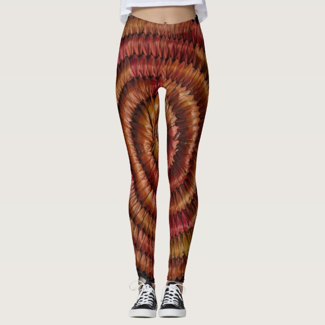 3d Stunning Sports Pattern in Amazing Round Design Leggings (Front)