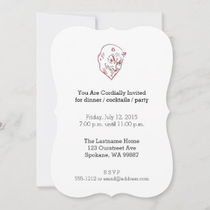3D Style Devil Invitation
