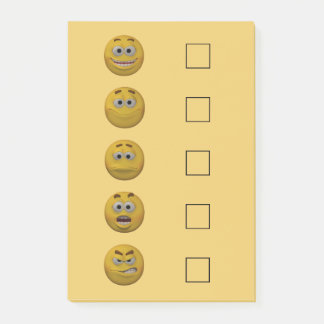 3d Style Mood Check Emoticon 2 Post-it Notes
