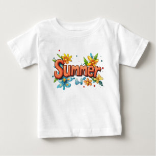 3d Summer Text Baby T-Shirt