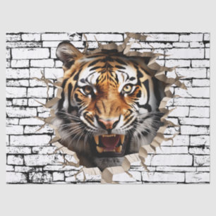 3D Tiger Wall Break Art – Realistic Safari Tissue Paper