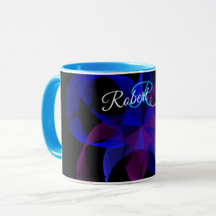 3D To 2D Cylinder Ring Geometric Coffee Mug