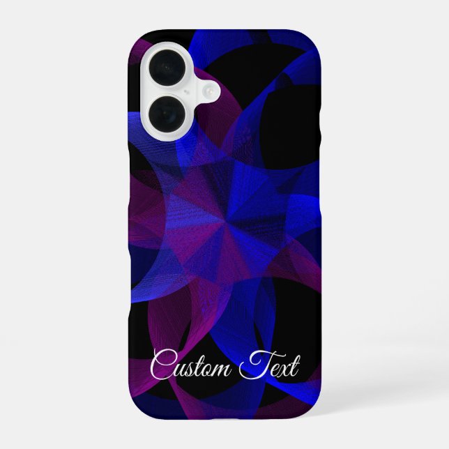 3D To 2D Geometric Cylinder iPhone 16 Case (Back)