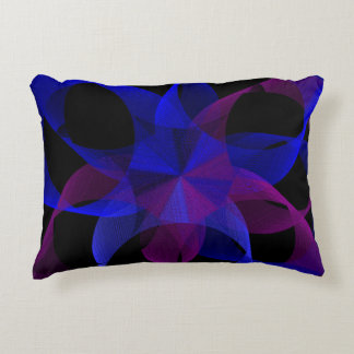 3D To 2D Geometric Cylinder Ring Accent Pillow