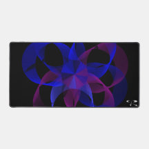 3D To 2D Geometric Cylinder Ring Mouse Pad Mat