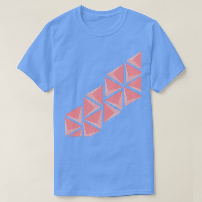 3D Triangle Art Design T-Shirt (Design Front)