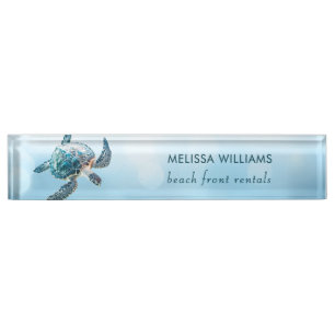3D Turtle Beach Front Rentals  Nameplate