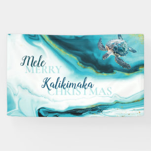3D Turtle   Mele Kalikimaka   Christmas Banner