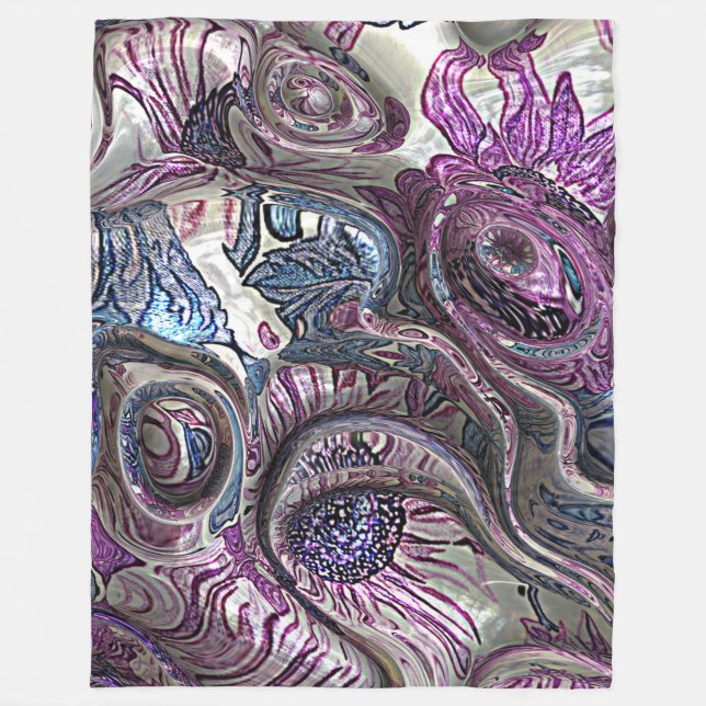 3d twist 01 fleece blanket (Front)