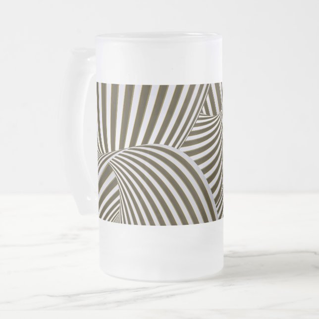 3D Twists Frosted Beer Mug (Front Left)