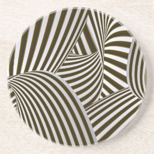 3D Twists Sandstone Coaster