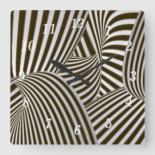 3D Twists Wall Clock