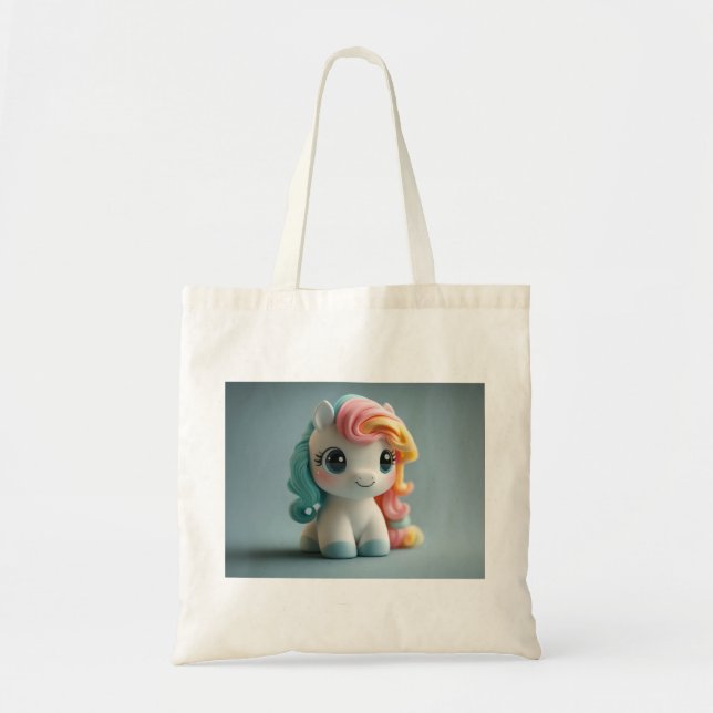 3D Unicorn toy Tote Bag (Front)