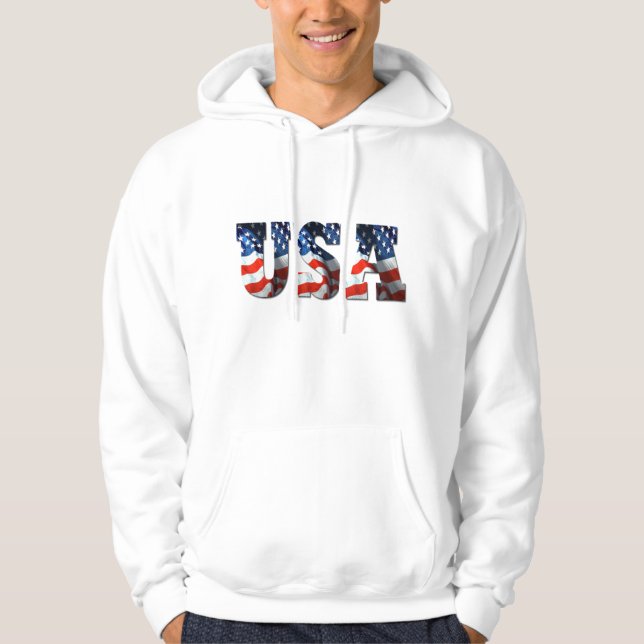 3D USA FLAG Patriotic Retro Hoodie Sweatshirt (Front)