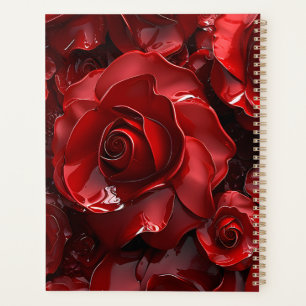 3D Valentine Red Roses Planner