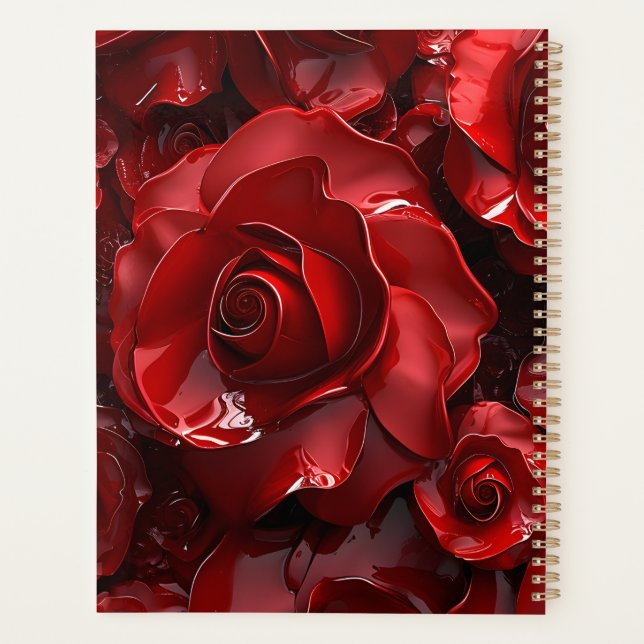 3D Valentine Red Roses Planner (Back)