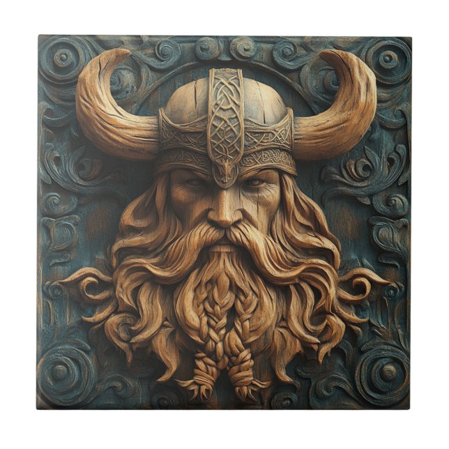 3D Viking Ceramic Tile (Front)