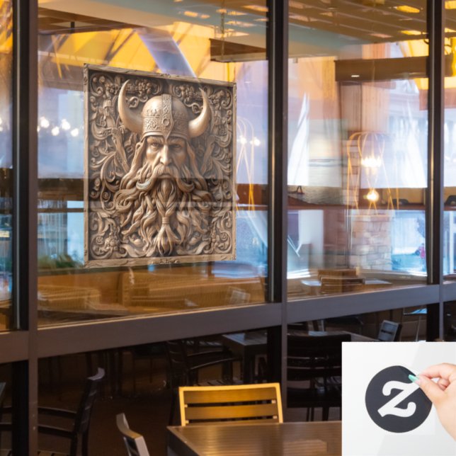 3D Viking Window Cling (Restaurant Window)