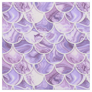 3d violet mermaid scales fabric