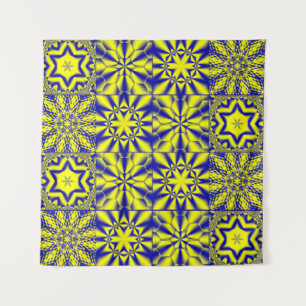 3D wall Tile decor, old tile mosaic in oriental st Tapestry