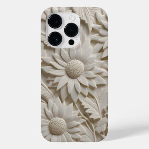 3D White Flowers  Case-Mate iPhone 14 Pro Case