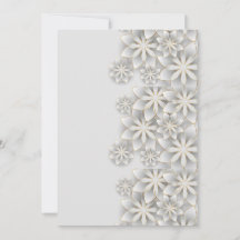 3d white flowers