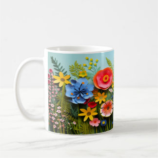 3D Wild Flowers design Coffee Mug
