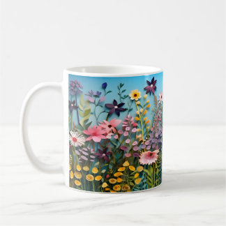 3D Wild Flowers design Coffee Mug