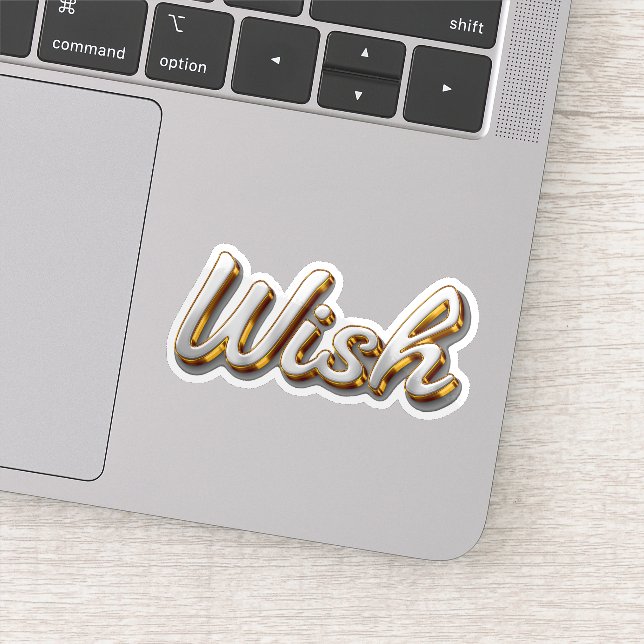 3d wish sticker  (Detail)
