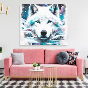 3D Wolf Canvas Print