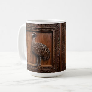 3d Wood Australian Emu Print, Coffee Mug