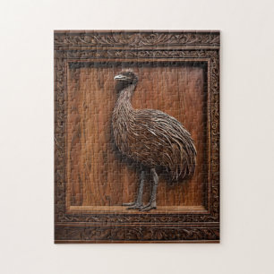3d Wood Australian Emu Print, Jigsaw Puzzle