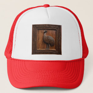 3d Wood Australian Emu Print, Trucker Hat