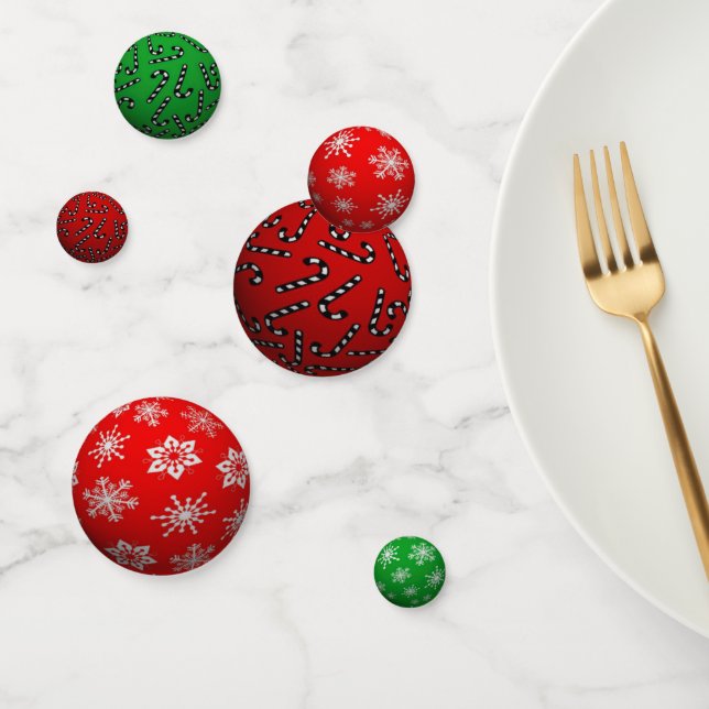 3D Xmas Balls Confetti (Group)