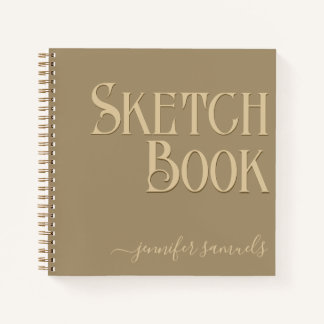 3D Yellow Sketching Book with Artist Name