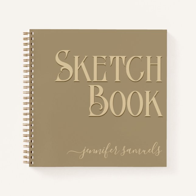 3D Yellow Sketching Book with Artist Name (Front)