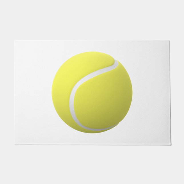 3D yellow tennis ball Doormat (Front)