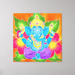 3FT x 3FT GANESH WALL GRAPHIC batik Canvas Print