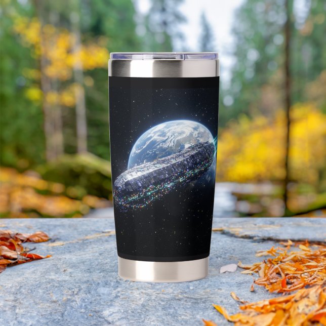 3I Atlas Spaceship Earth Orbit Galactic Insulated  Insulated Tumbler (Outdoor (Rotated))