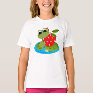 #3Lil Lady Frog Bella Ringer T-Shirt