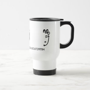 3LOGO & SLOGAN WHITE MUG.. TRAVEL MUG