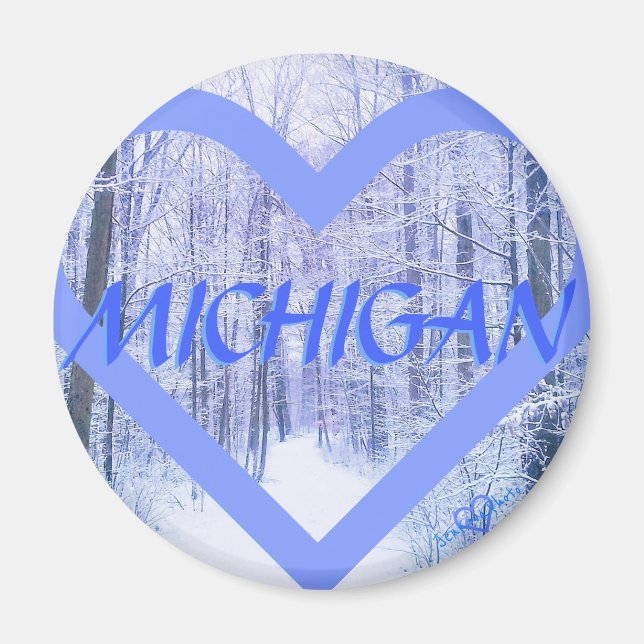 3MICHIGAN WINTER PERIHEART MAGNET (Front)