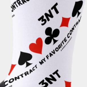 3NT My Favourite Contract Four Card Suits Bridge Socks
