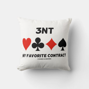 3NT My Favourite Contract (Four Card Suits) Cushion