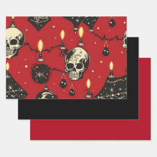 3pc. Festive Skull Wrapping Sheet Set