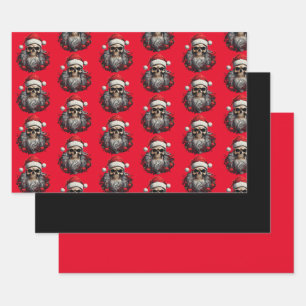 3pc Santa Skull Wrapping Sheets