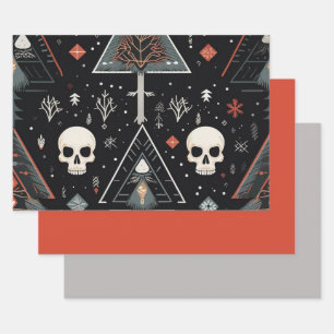 3pc. Tree and Skull Wrapping Paper
