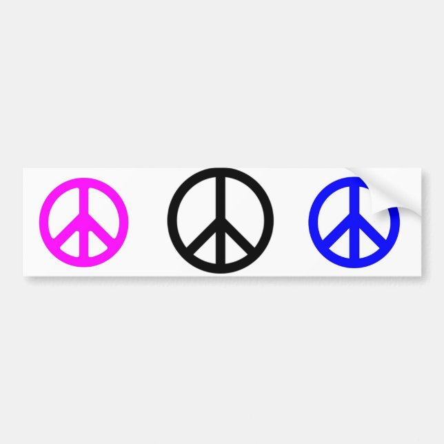 3peace signs bumper sticker (Front)