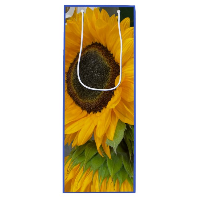 3rd Anniversary Sunflower Wine Gift Bag (Front)