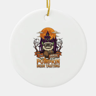 3rd Annual Pumpkin Beer Tasting Halloween Haunted Ceramic Tree Decoration